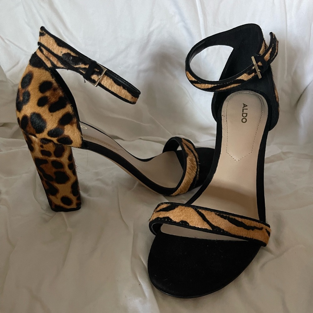 Leopard print high heels
